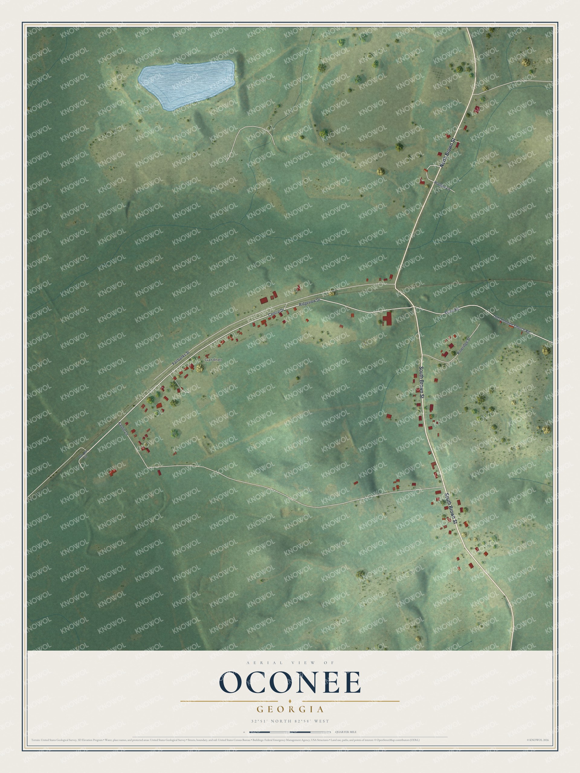 Watermarked full-map preview of Oconee, Georgia