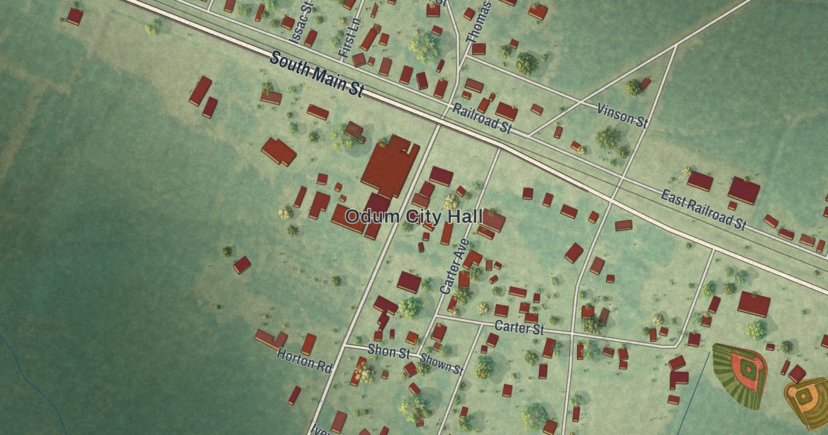 Map of Odum, Georgia