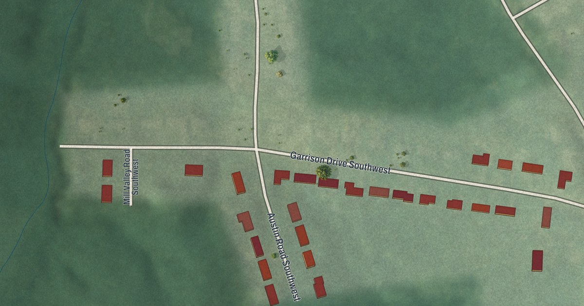 Map of Old Fairburn Village, Georgia