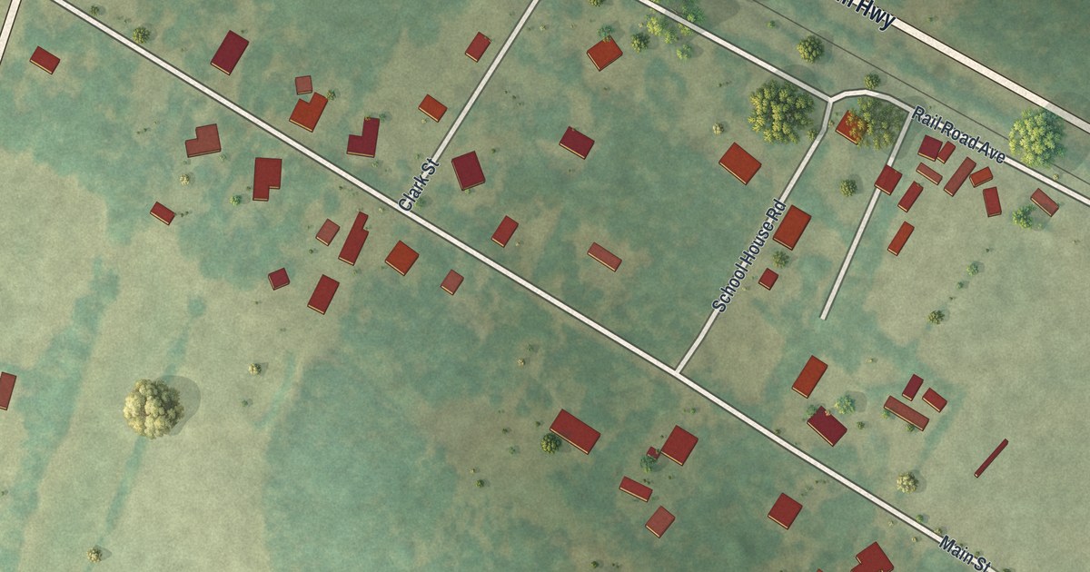 Map of Oliver, Georgia