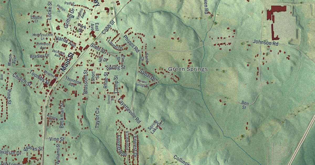 Map of Palmetto, Georgia