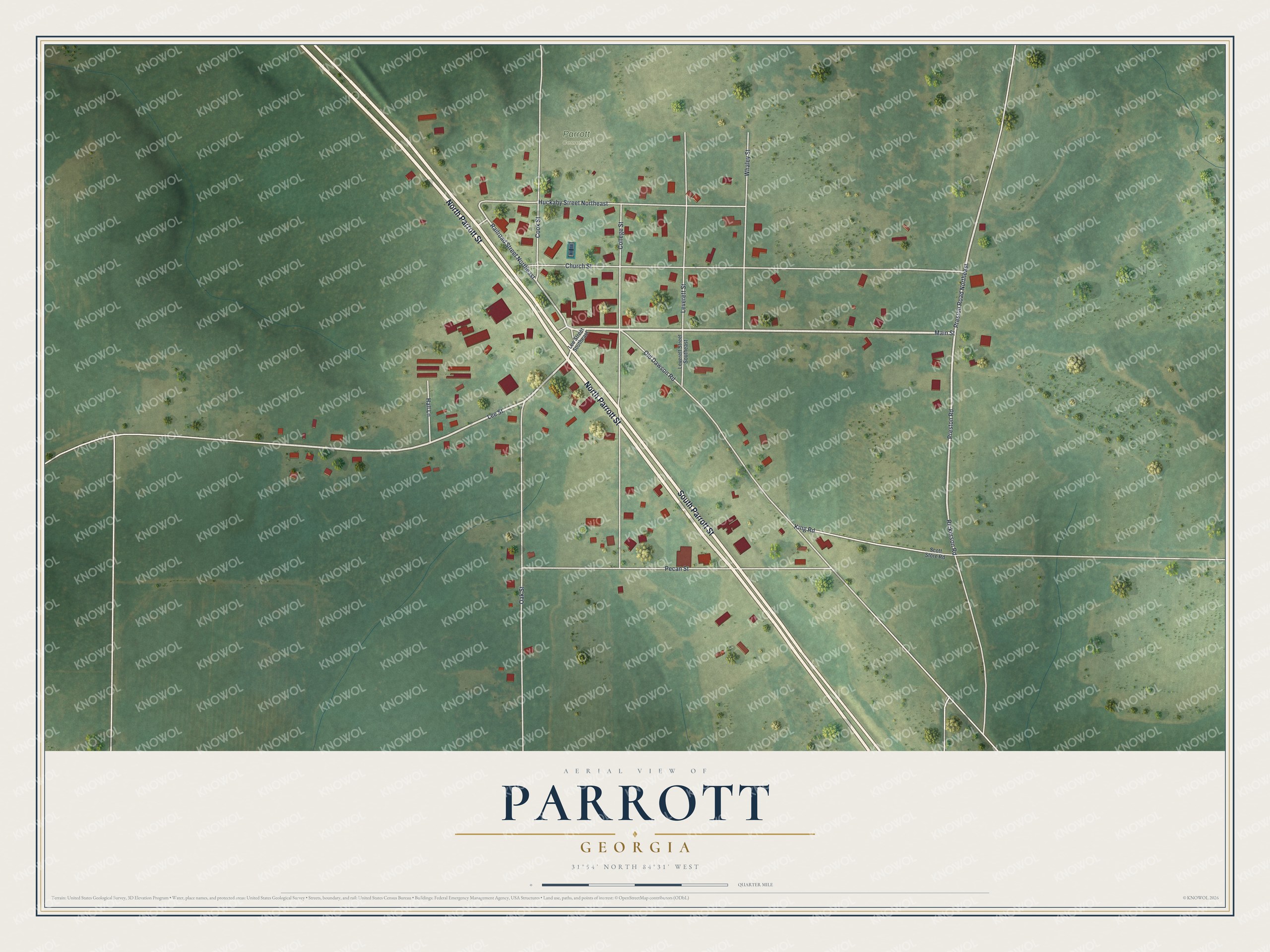 Watermarked full-map preview of Parrott, Georgia