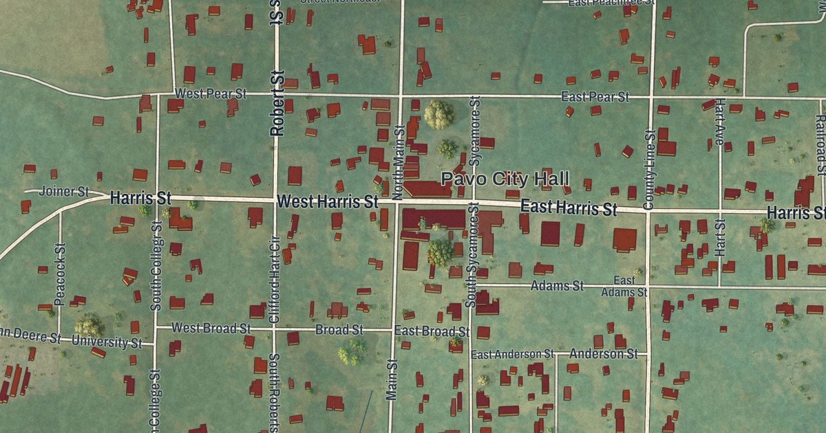 Map of Pavo, Georgia