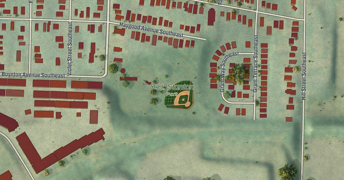 Map of Peoplestown, Georgia
