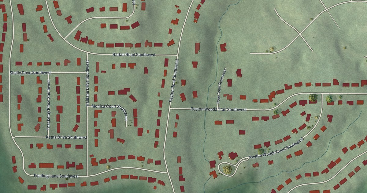 Map of Peyton Forest, Georgia