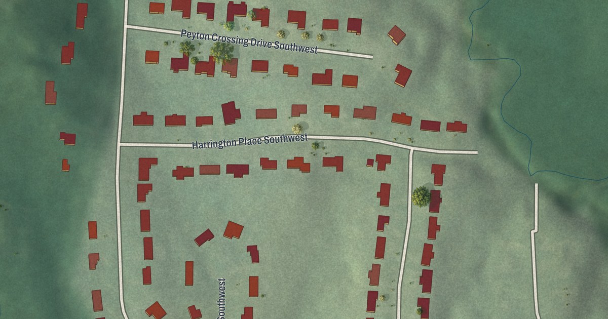 Map of Peyton Heights, Georgia