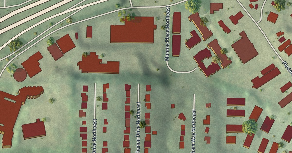 Map of Piedmont Heights, Georgia