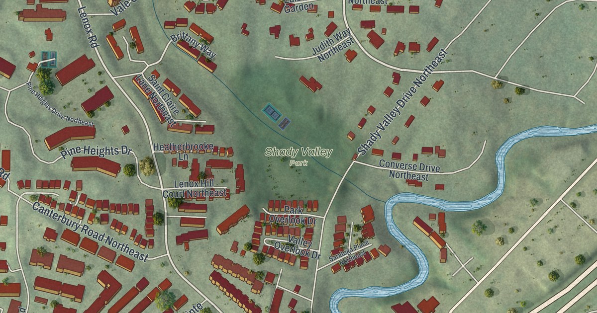 Map of Pine Hills, Georgia
