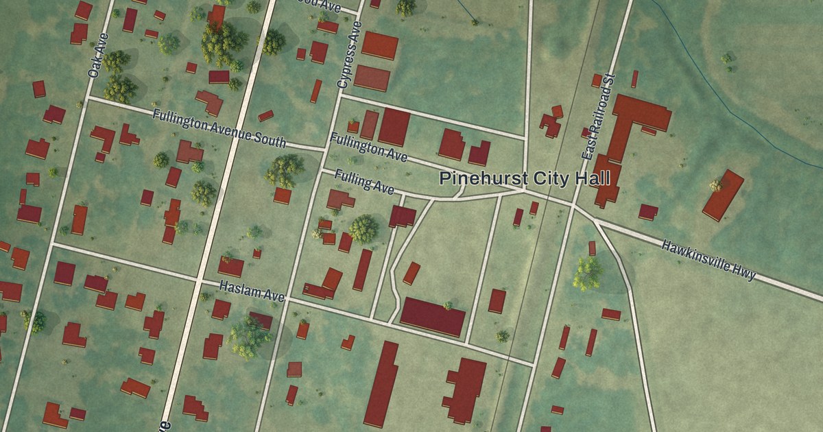 Map of Pinehurst, Georgia
