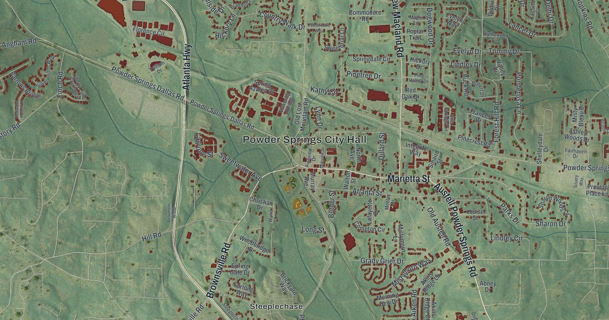 Map of Powder Springs, Georgia