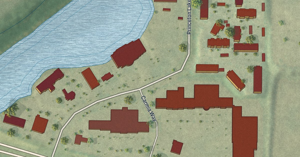 Map of Princeton Lakes, Georgia