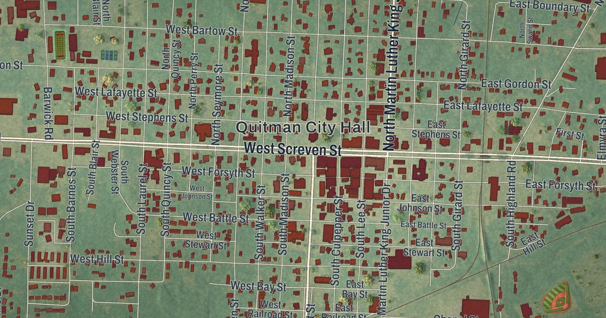 Map of Quitman, Georgia