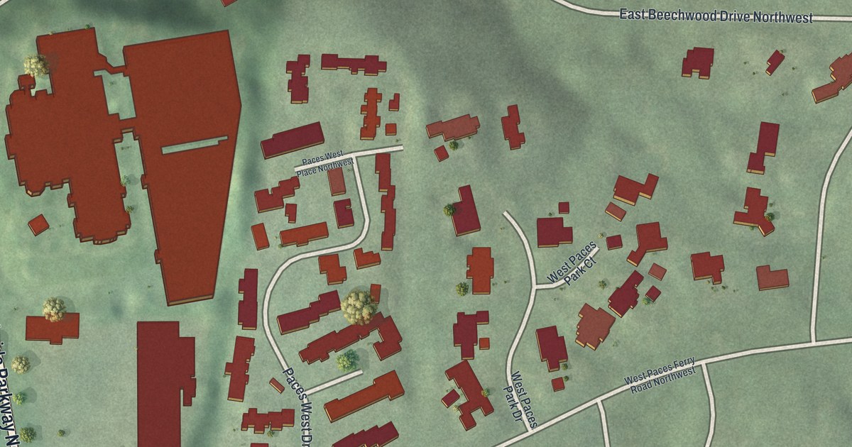 Map of Randall Mill, Georgia