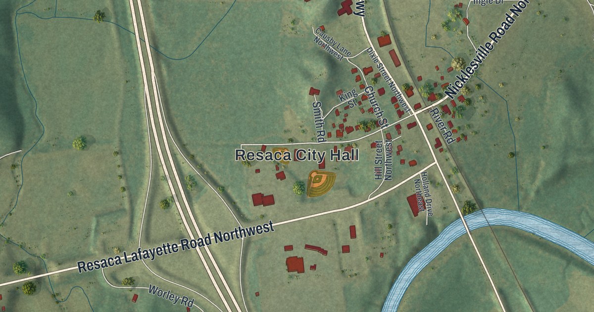 Map of Resaca, Georgia