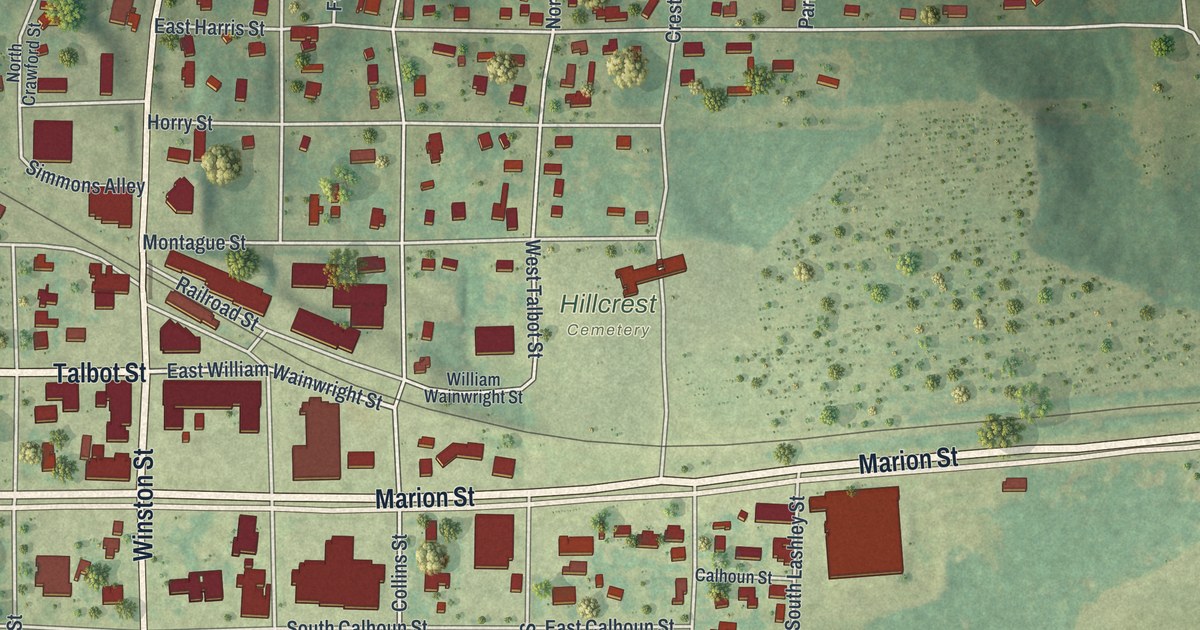 Map of Reynolds, Georgia