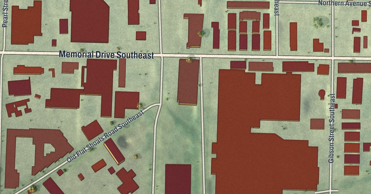 Map of Reynoldstown, Georgia