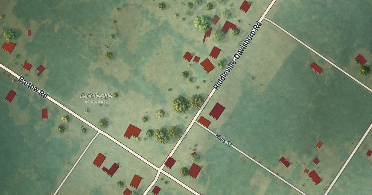 Map of Riddleville, Georgia