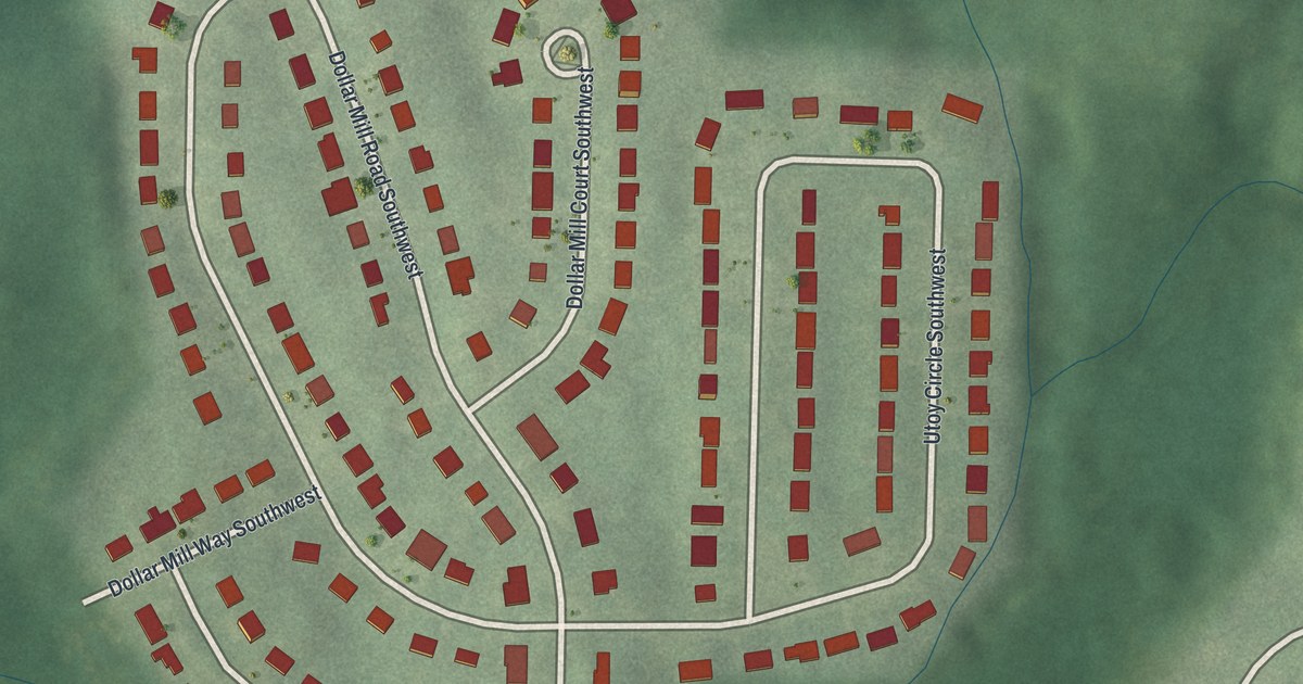 Map of Ridgecrest Forest, Georgia