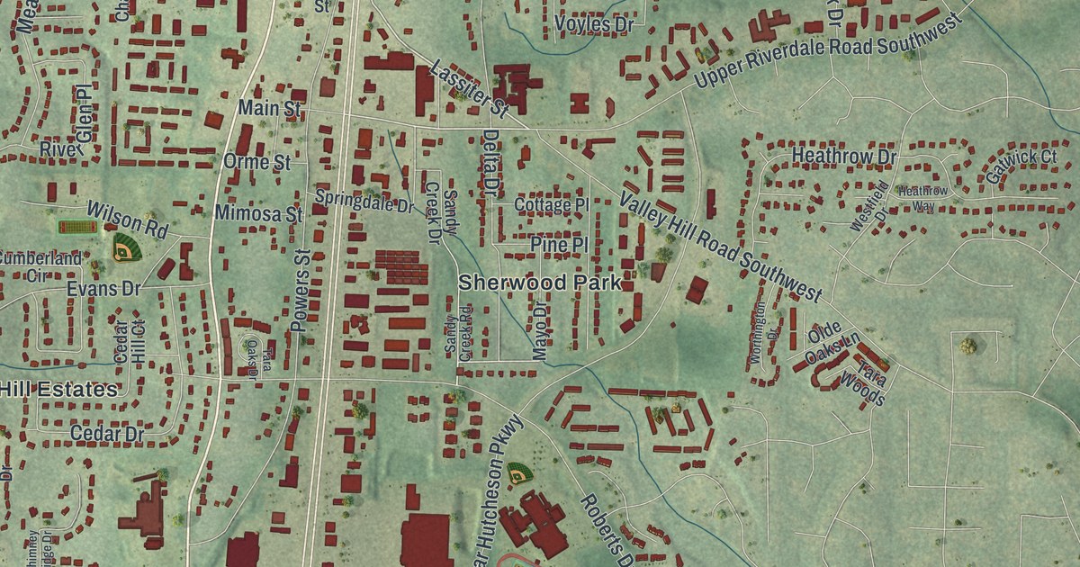 Map of Riverdale, Georgia