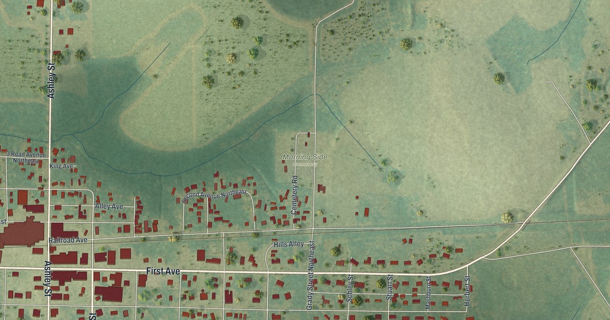 Map of Rochelle, Georgia