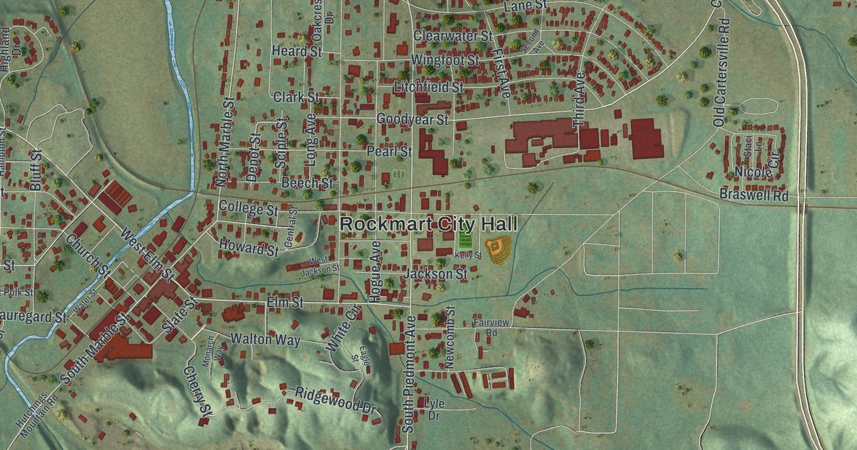 Map of Rockmart, Georgia