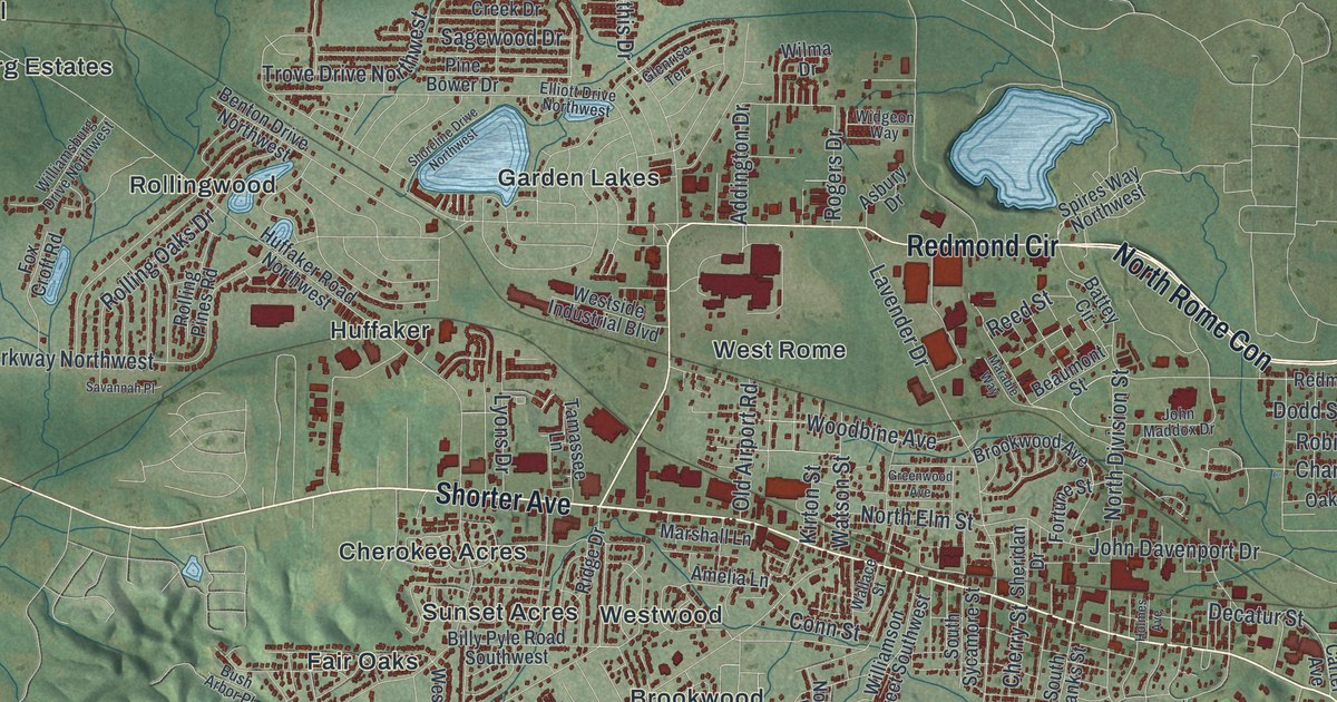 Map of Rome, Georgia