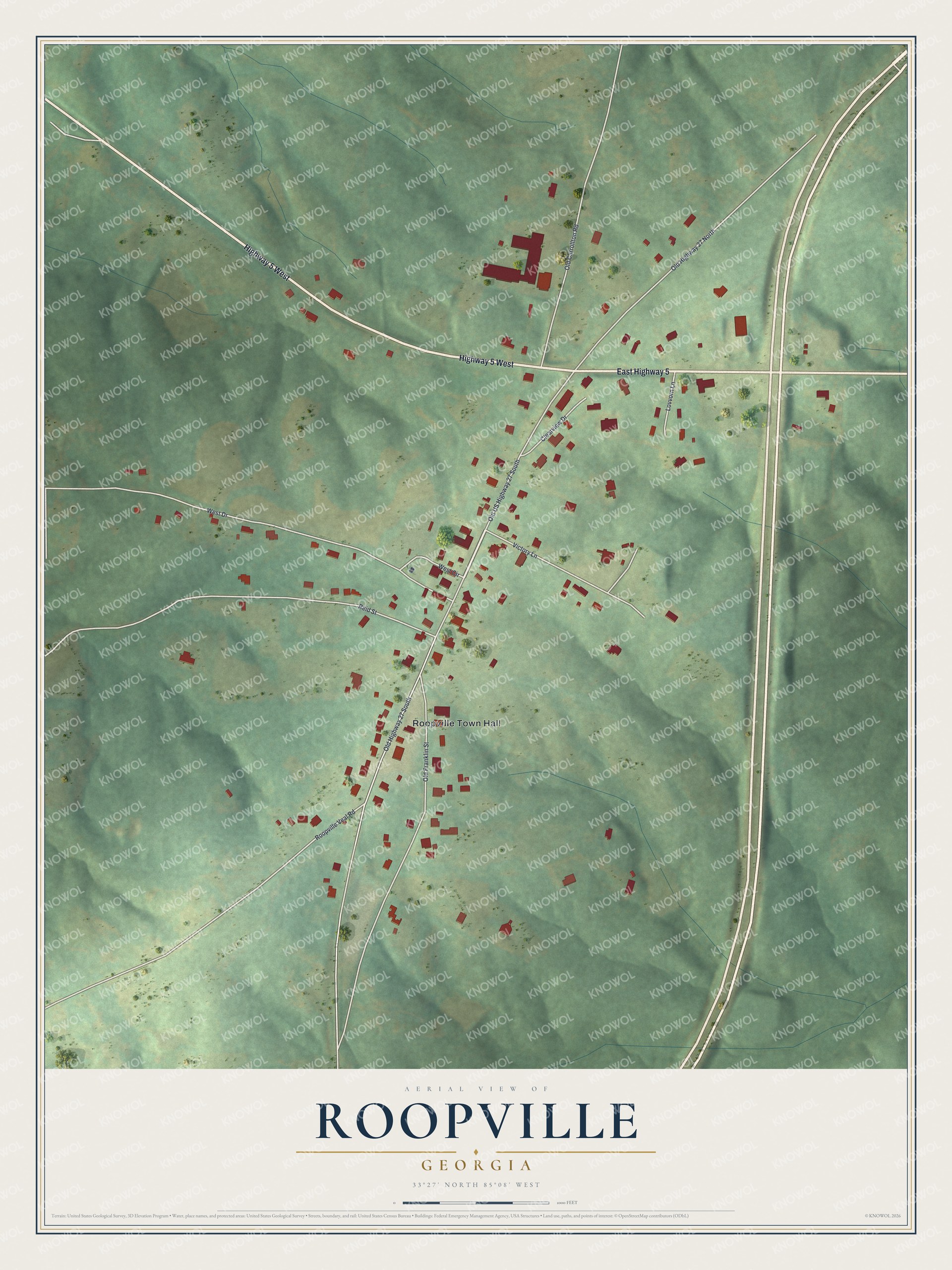 Watermarked full-map preview of Roopville, Georgia