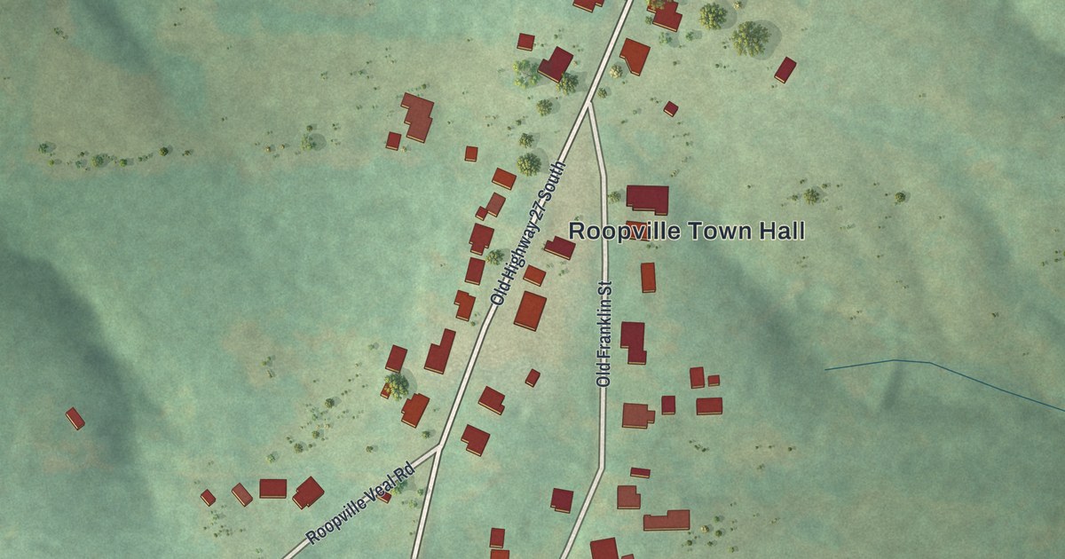 Map of Roopville, Georgia