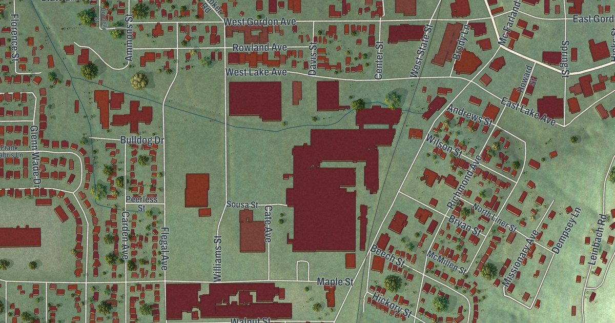 Map of Rossville, Georgia