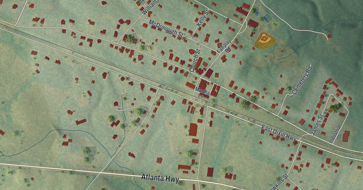 Map of Rutledge, Georgia