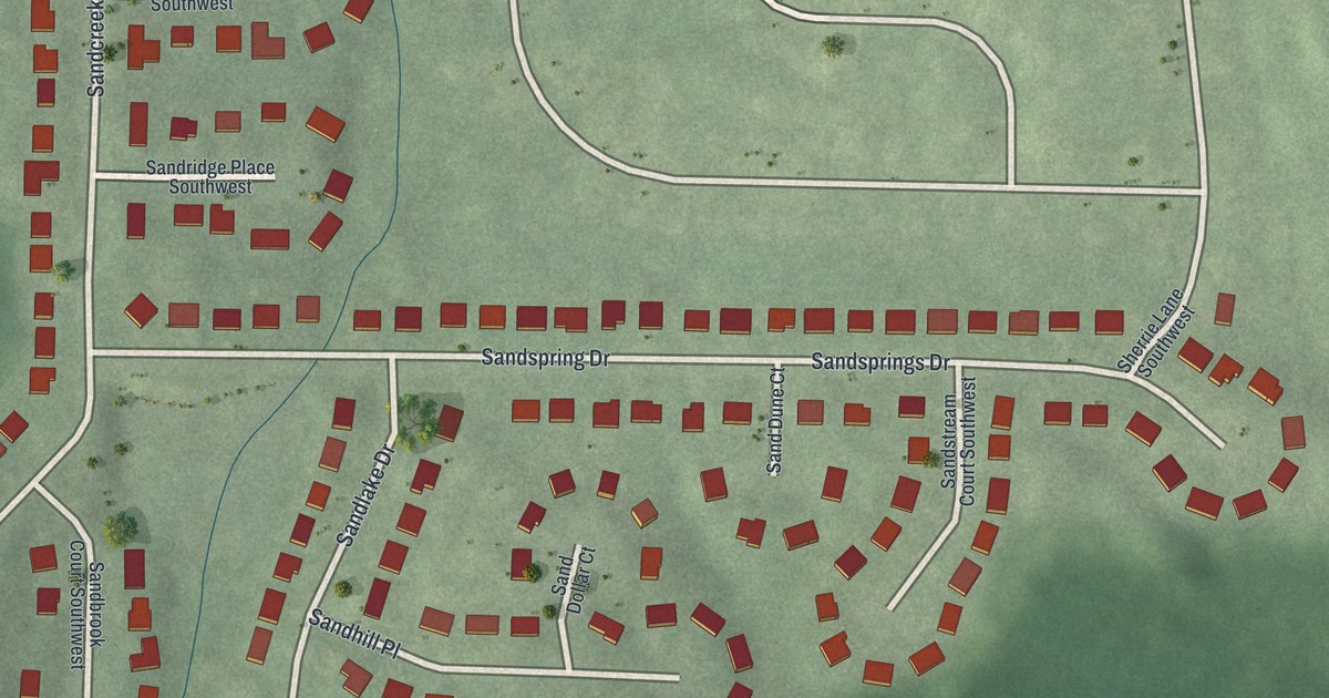 Map of Sandlewood Estates, Georgia