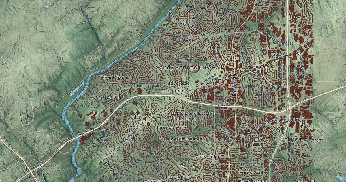 Map of Sandy Springs, Georgia