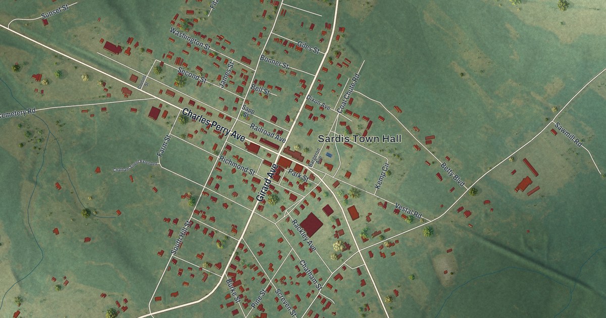 Map of Sardis, Georgia