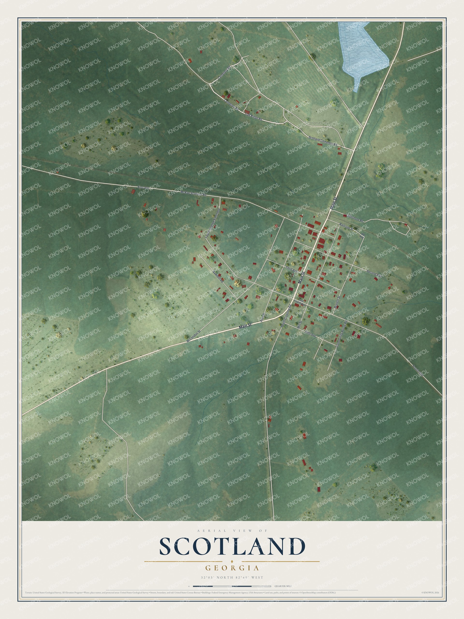 Watermarked full-map preview of Scotland, Georgia