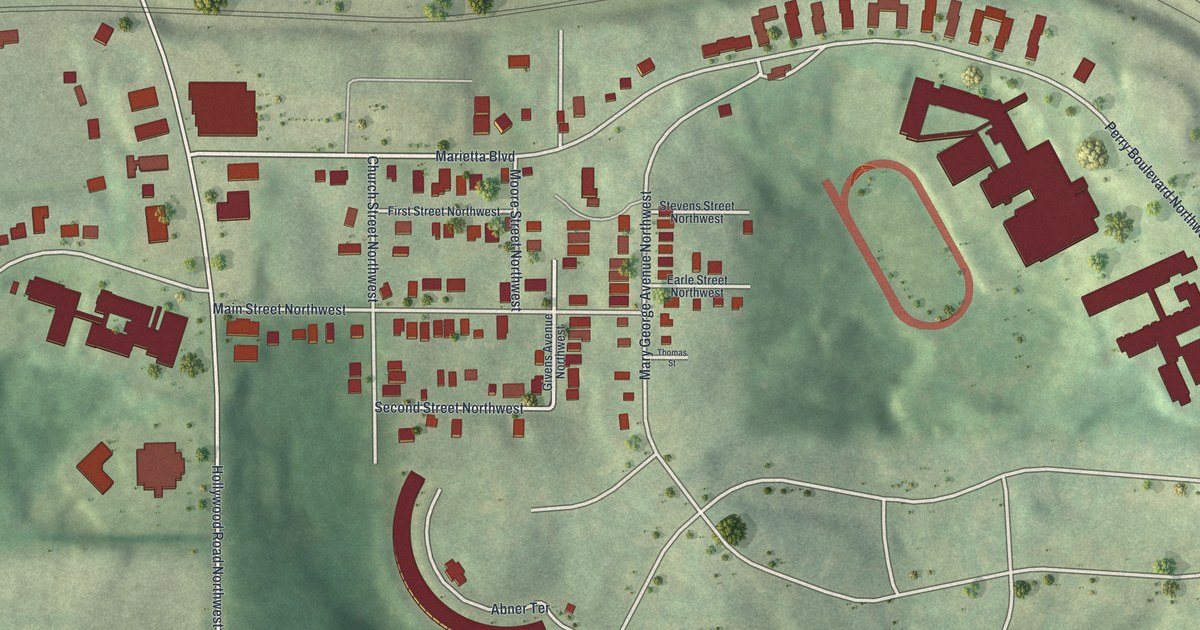 Map of Scotts Crossing, Georgia