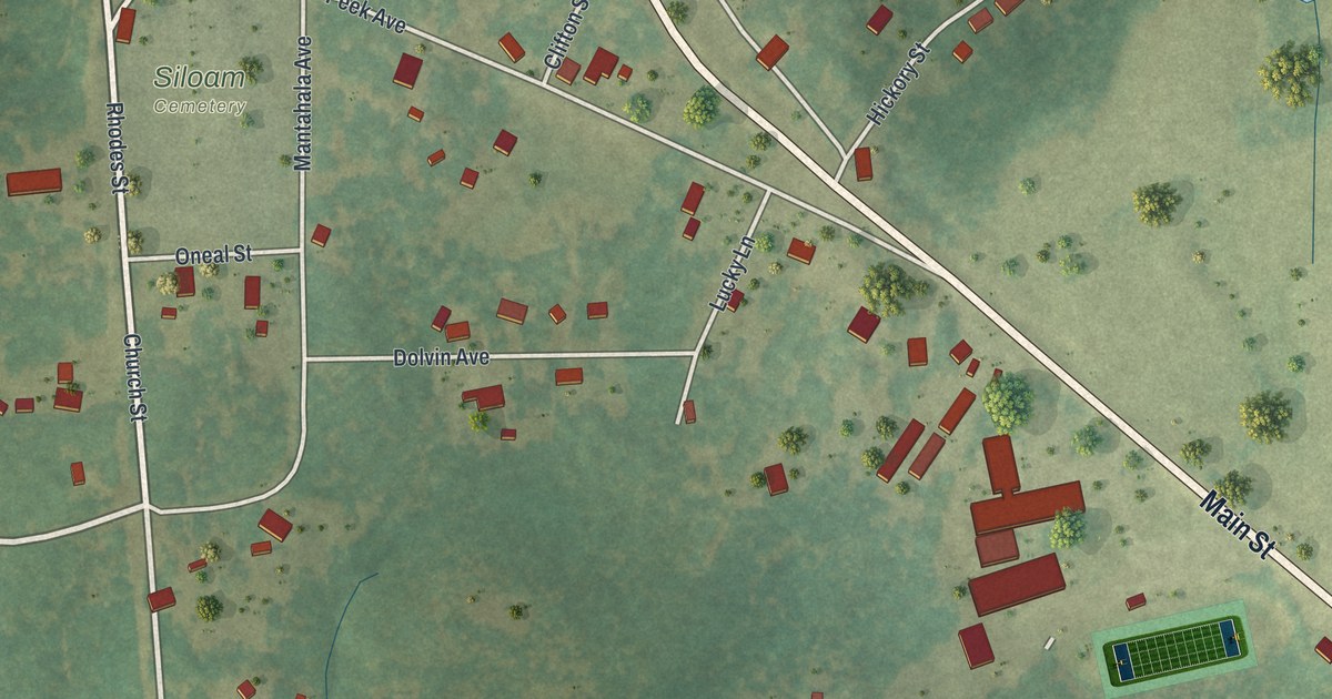 Map of Siloam, Georgia