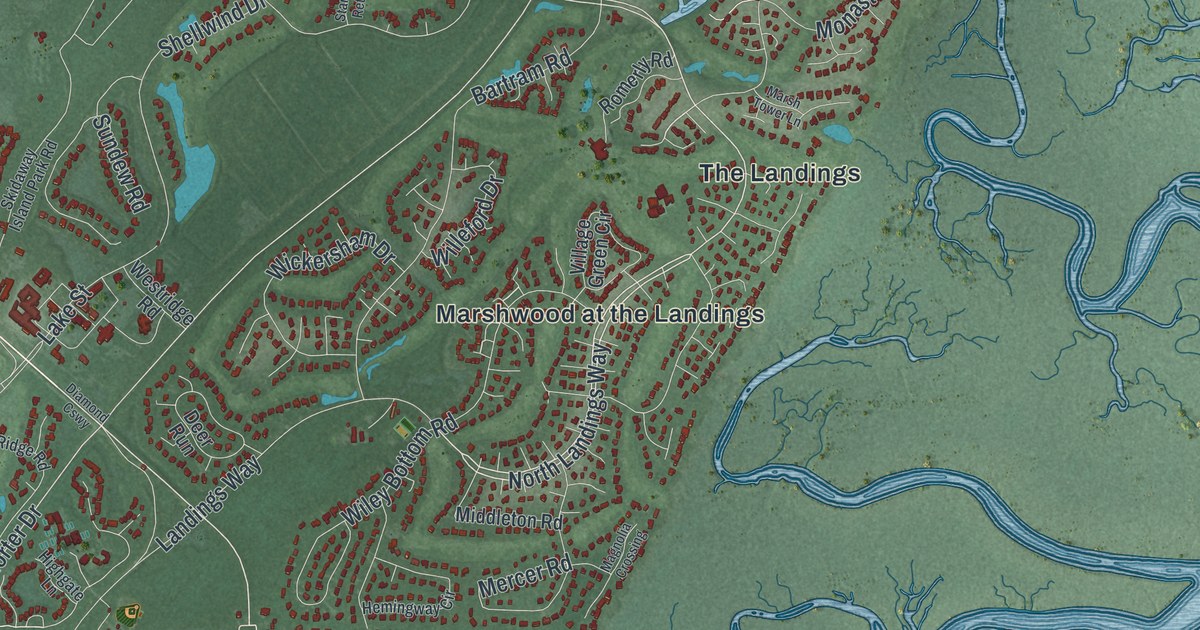 Map of Skidaway Island, Georgia