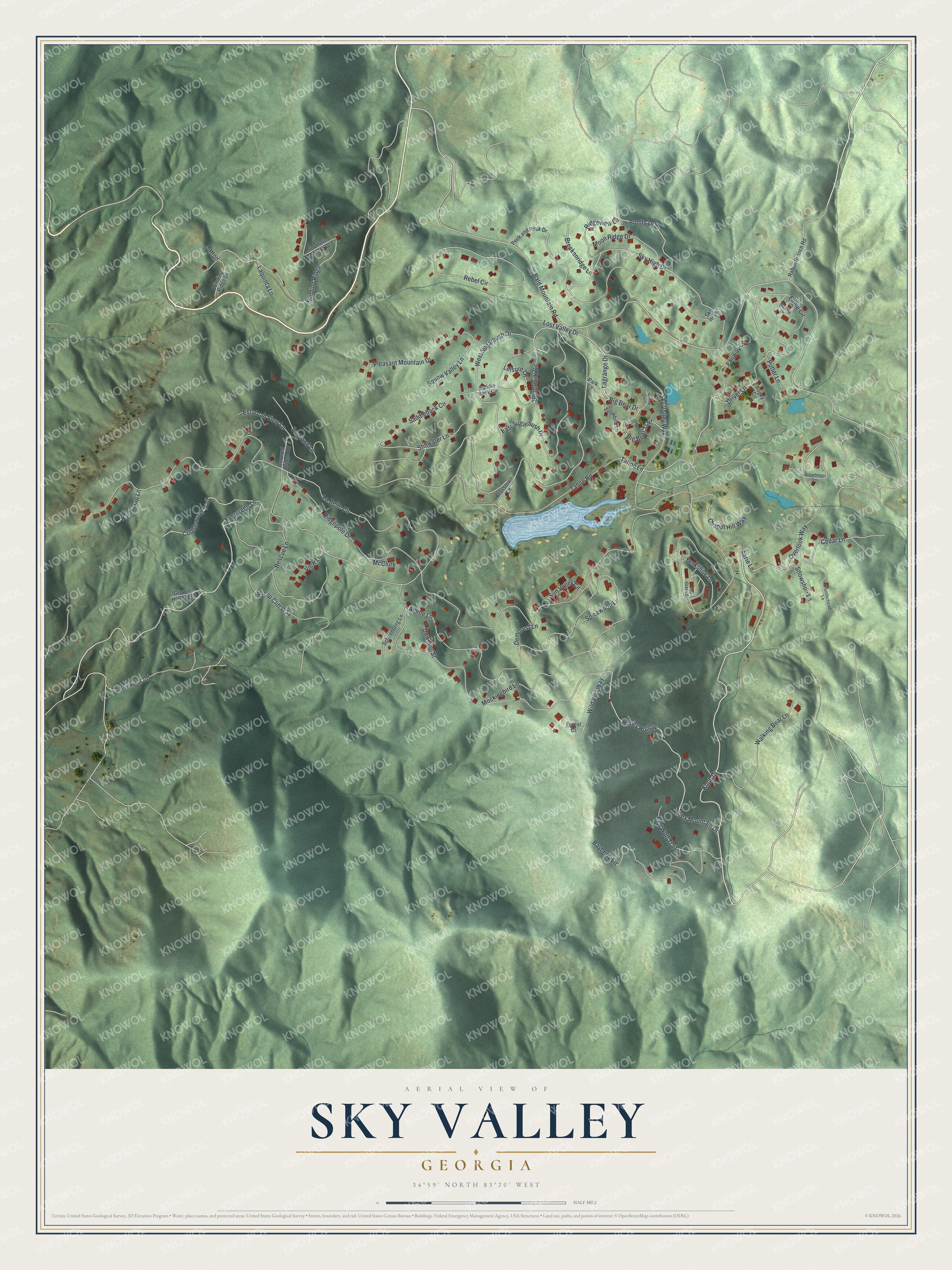 Watermarked full-map preview of Sky Valley, Georgia