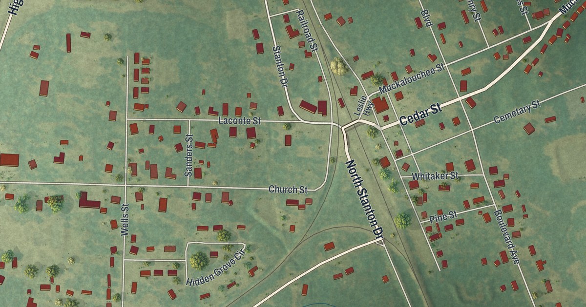 Map of Smithville, Georgia