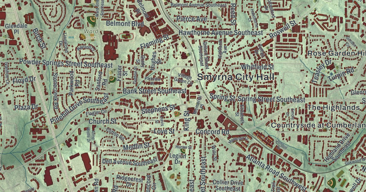 Map of Smyrna, Georgia