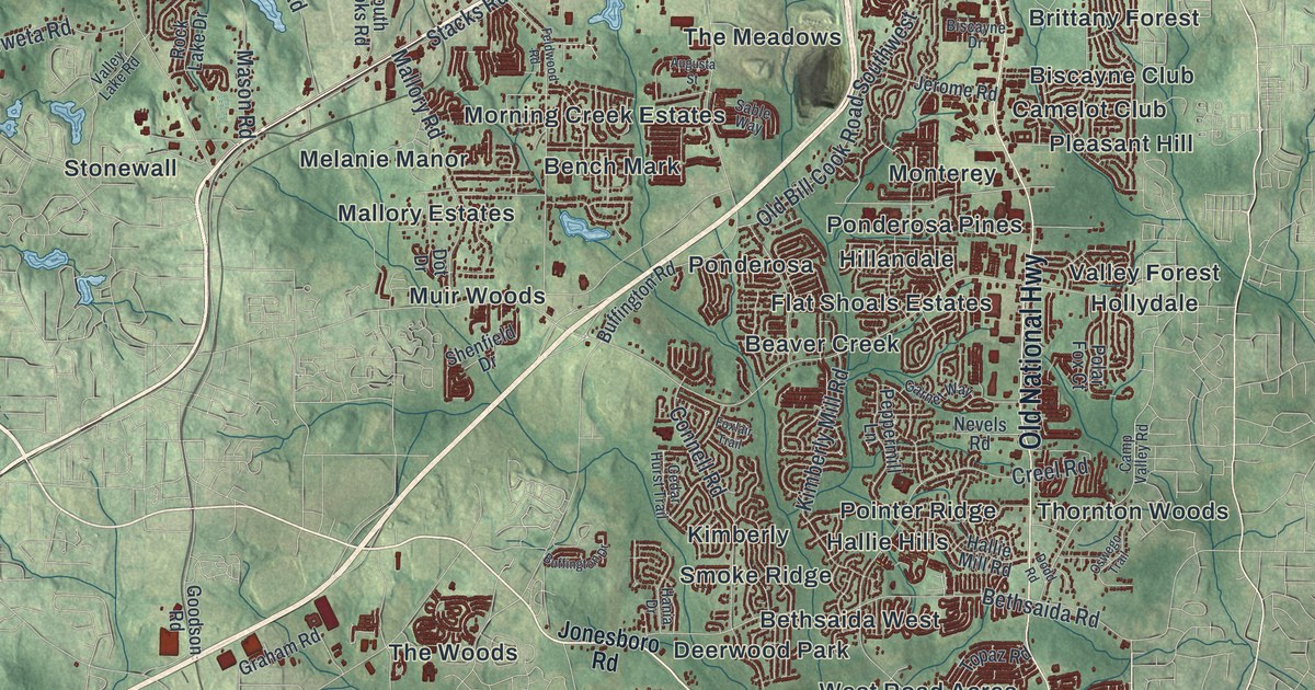 Map of South Fulton, Georgia