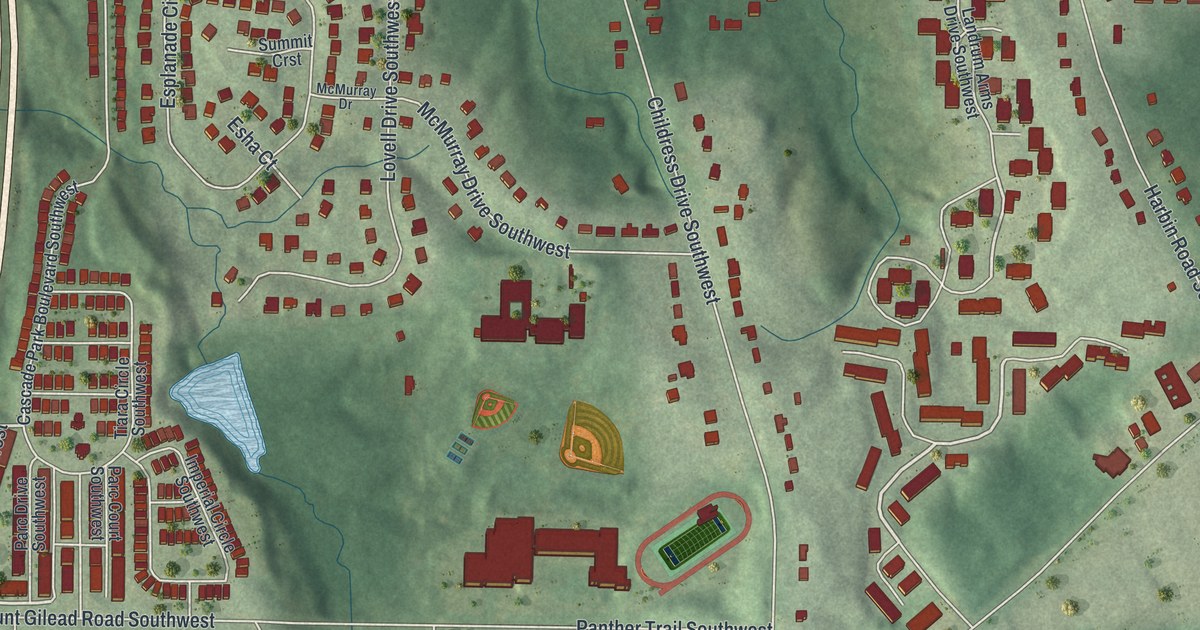 Map of Southwest, Georgia