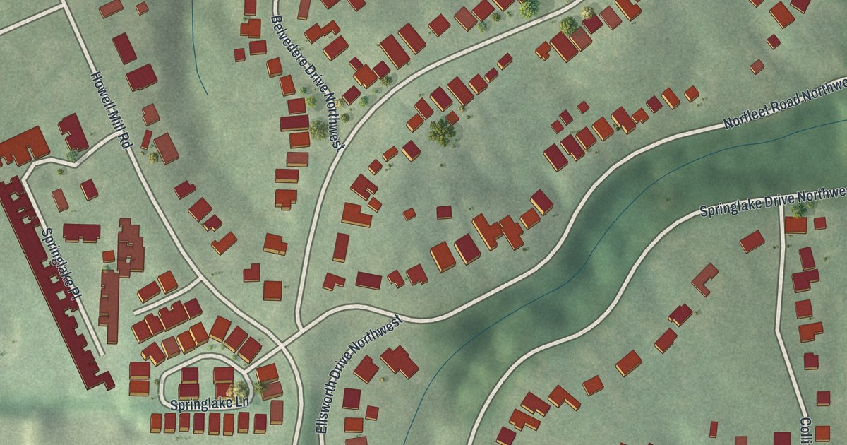 Map of Springlake, Georgia