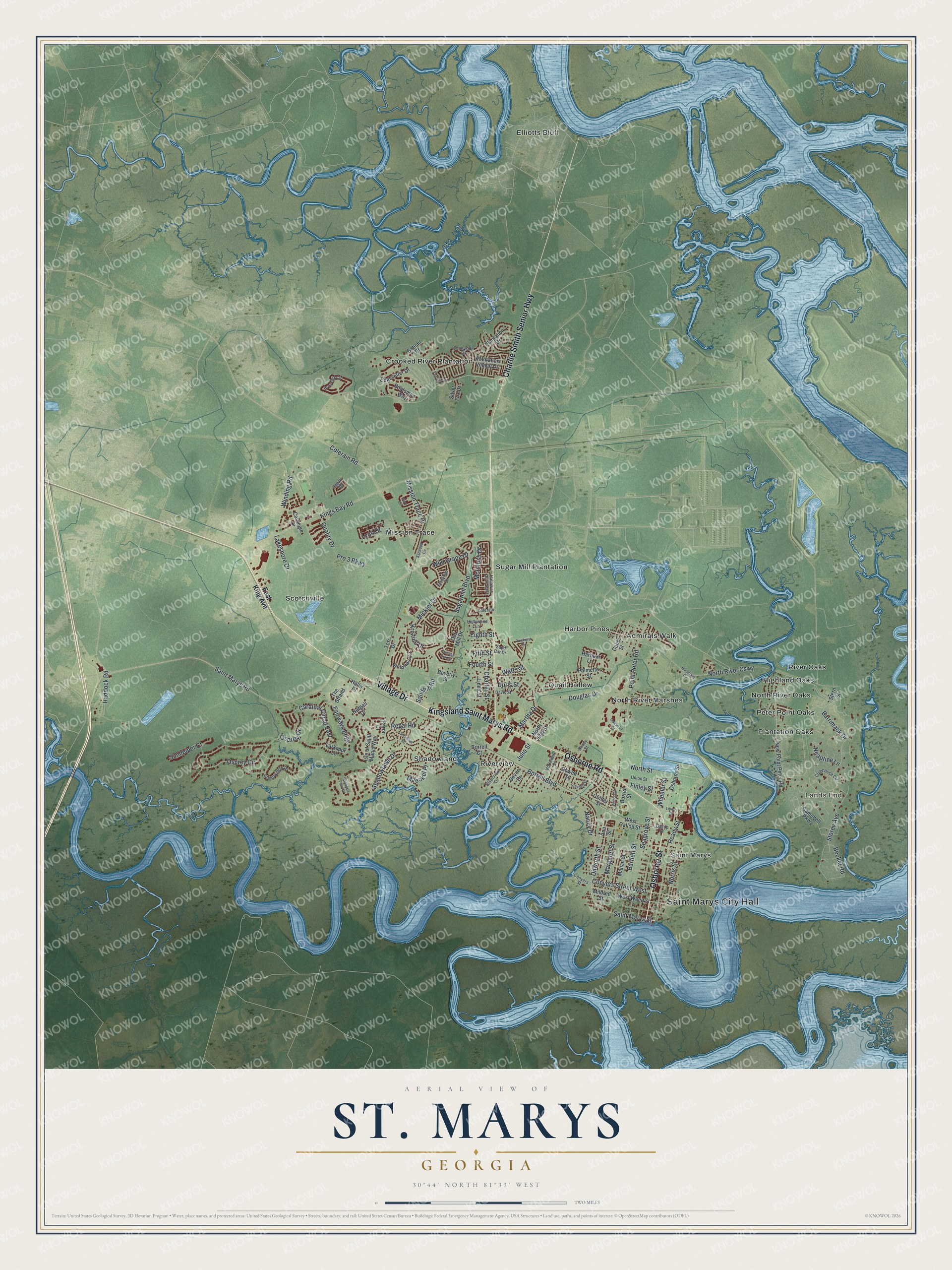 Watermarked full-map preview of St. Marys, Georgia