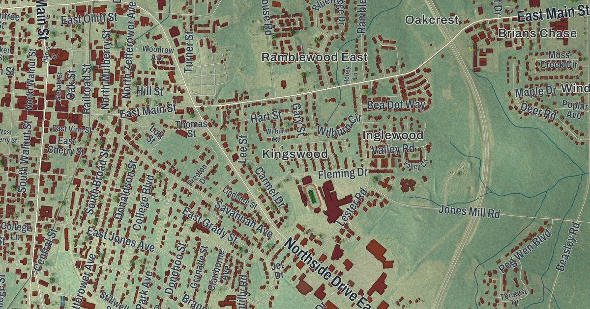 Map of Statesboro, Georgia