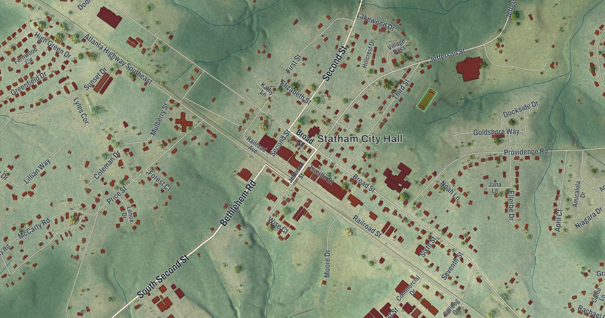 Map of Statham, Georgia