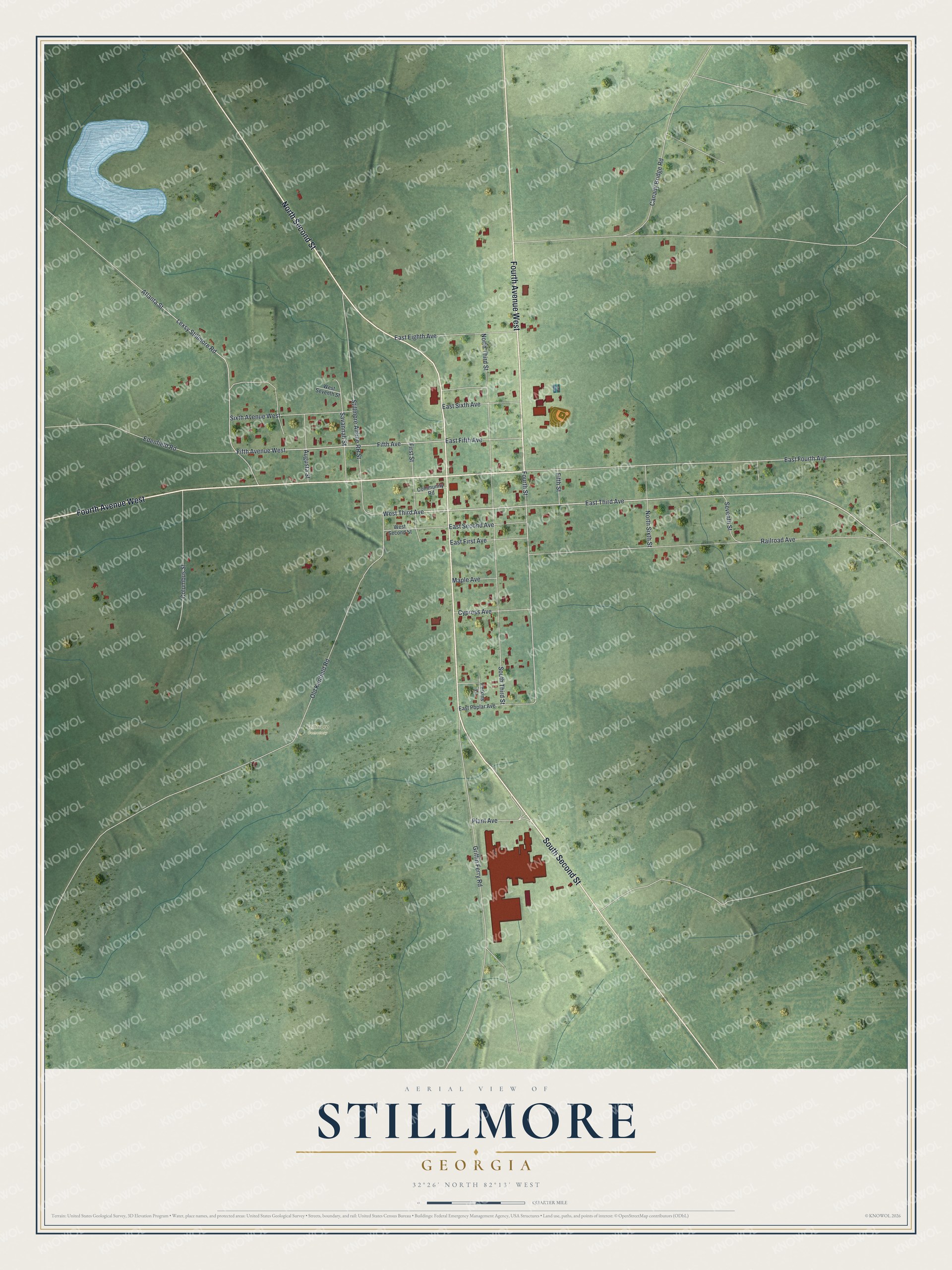 Watermarked full-map preview of Stillmore, Georgia