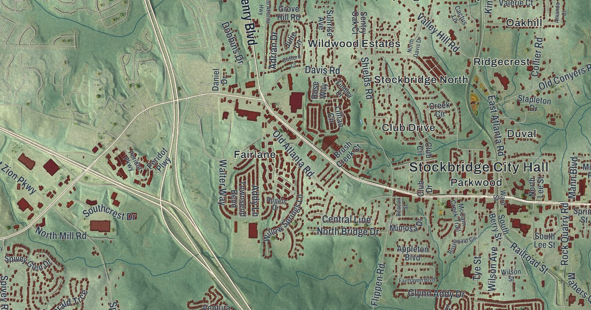 Map of Stockbridge, Georgia