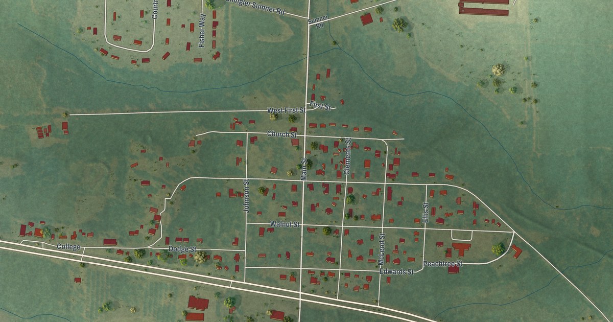 Map of Sumner, Georgia