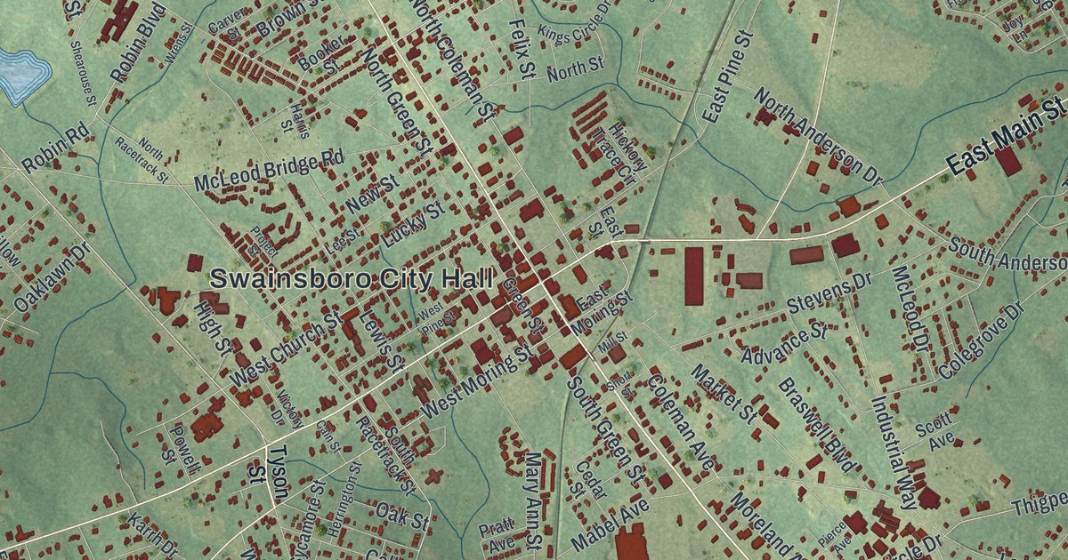 Map of Swainsboro, Georgia